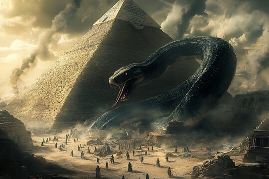giant snake in the dessert