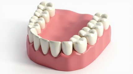 A close up of a fake mouth with fake teeth
