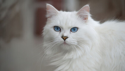 Fototapeta premium Gato blanco