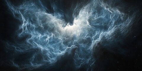 Obraz premium Abstract Cosmic Nebula with Glowing Gas Clouds.