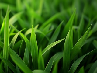 Obraz premium Closeup of Lush Green Grass Blades