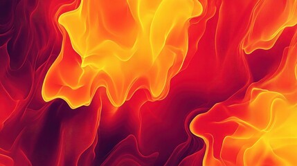 Fiery gradient with fluid, flowing textures of red and orange, Abstract background, Heat and intensity