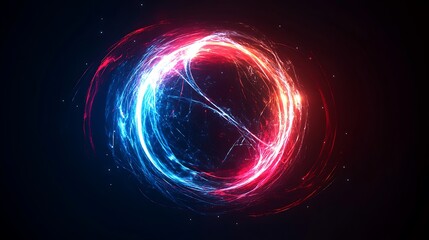Obraz premium glowing energy ball red and blue