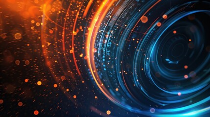 Obraz premium Abstract technology wallpaper futuristic innovative background. AI generated image