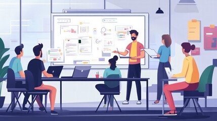 Diverse team of developers working in a collaborative tech hub