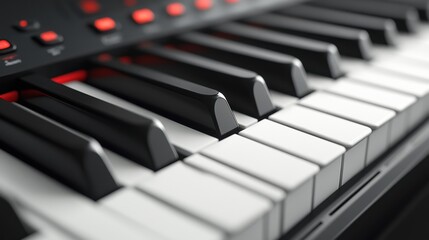 Close-Up of Electronic Piano Keys F7 and F8 with Shallow Depth of Field, Focus on Sleek Design and Detail, Perfect for Music and Instrument-Themed Projects

