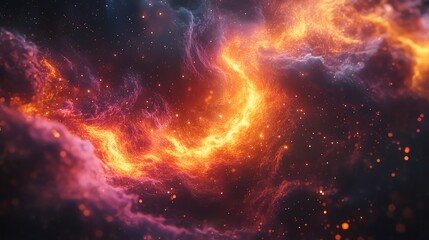 Fototapeta premium Abstract Fire and Smoke Background.