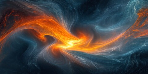 Fototapeta premium Abstract Fire and Water Pattern.