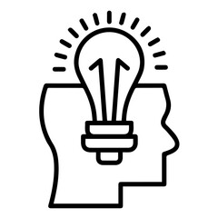 vector illustration of mindset icon