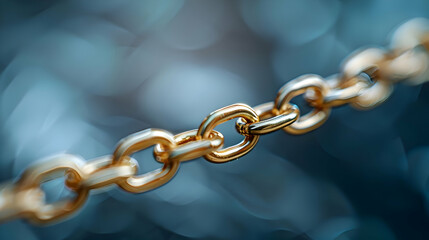 Obraz premium Golden Chain Close-Up Photo