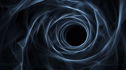 Naklejka premium Dark black spiral futuristic abstract background. AI generated image
