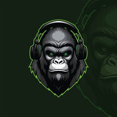 Gorilla Mascot Gaming Logo © Miraz