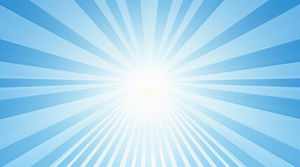 Light blue and white background with sun rays