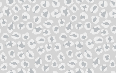 ヒョウ柄　アニマル　シンプルな表現のパターン　シームレス　レオパード　グレー　カジュアル