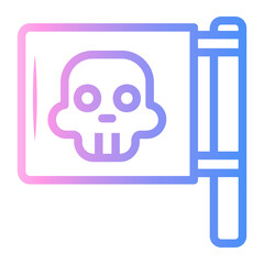 flag Line Gradient Icon