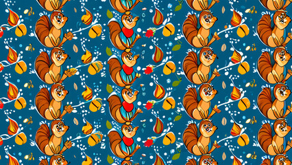 seamless pattern with leaves