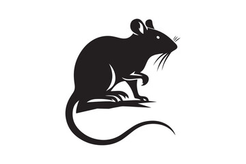 Rat silhouette vector illustration eps