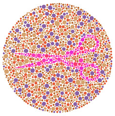 Color blindness test with scissors image © RumahTo