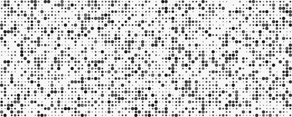 Abstract chaotic pattern of different sized circles. Vector texture dots background.