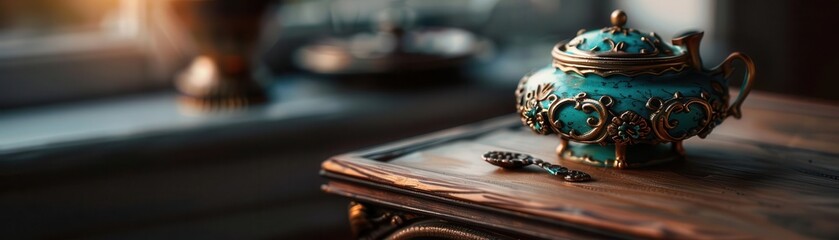 Dollhouse furniture with intricate details, playful and artistic, Artisan, Soft tones, Photograph, Miniature art