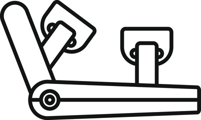 Simple line drawing of a stationary bike for working out at home or in the gym