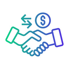 trading Line Gradient Icon