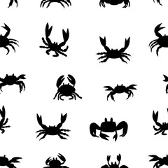 cute crabs seamless pattern. Design of children's products, wrapping paper, children's wallpaper. Vector illustration.