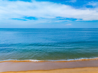 Beautiful beach and sand texture in sunny summer day background