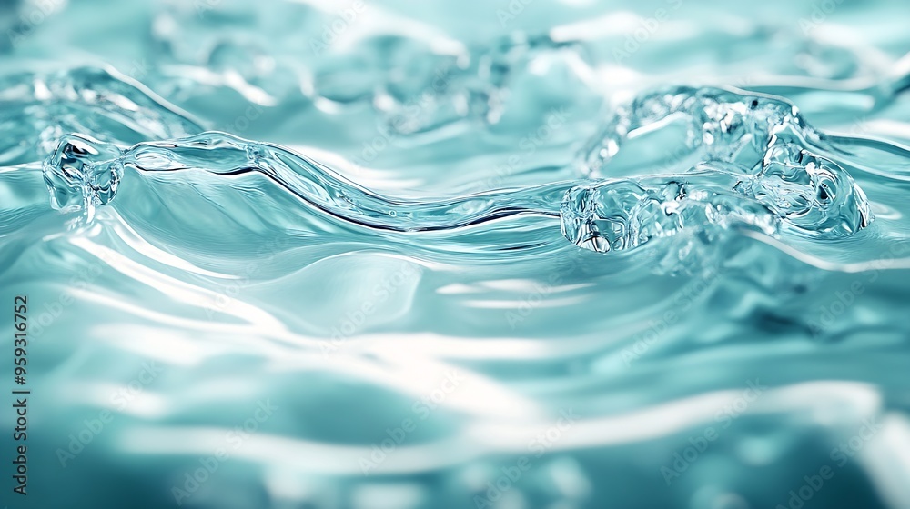 Poster water texture ripples wave clean transparent water abstract background : generative ai
