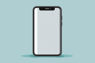Vector Art of a Smartphone with a Blank Screen Isolated on a Plain Background
