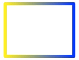 Obraz premium A simple, modern square frame with a yellow and blue gradient border. Perfect for adding a pop of color to your designs.