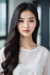 Entrepreneur Woman Posing Professionally in Corporate Environment