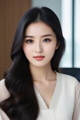 Entrepreneur Woman Posing Professionally in Corporate Environment