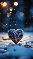 Obraz premium heart of the snow 