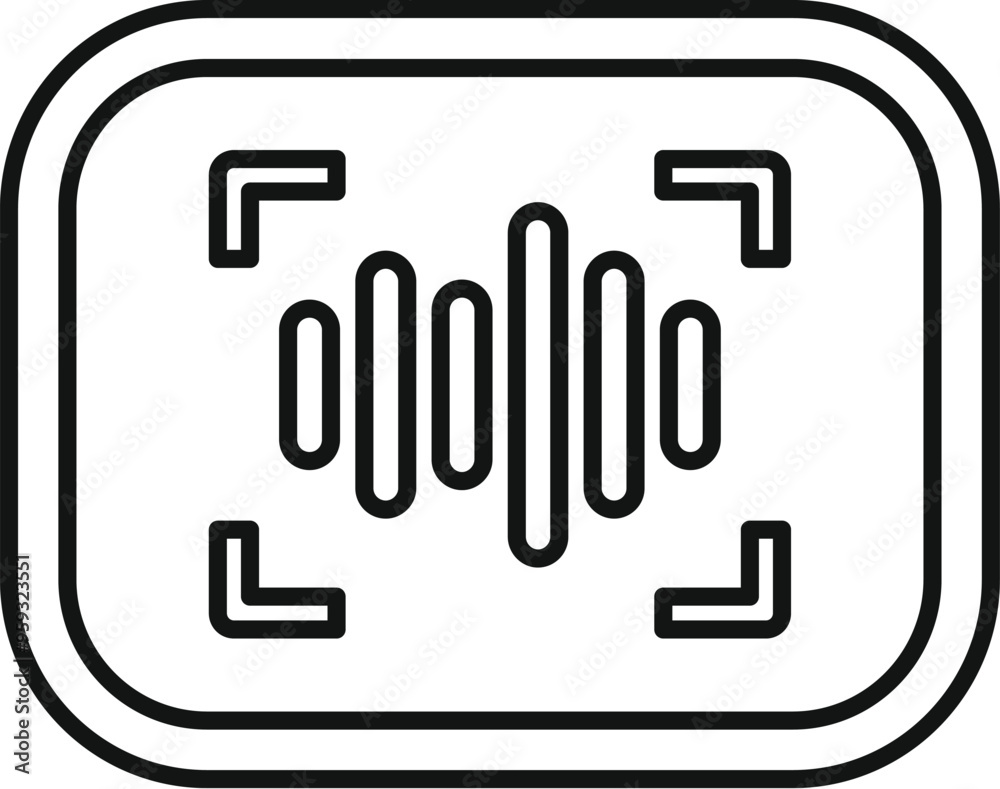 Poster voice recognition software is detecting sound waves on a screen