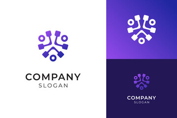 Abstract and modern logo icon, digital and technology business logo template