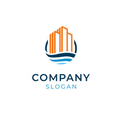 Modern property real estate logo vector