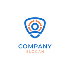 Fototapeta premium Security logo design. Shield logo design icon