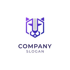 Obraz premium Leopard book logo design concept