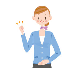 美容部員のイラスト　受付　クリニック　コスメ　　化粧品売り場
