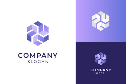 Modern abstract letter P logo design icon. PPP logo design