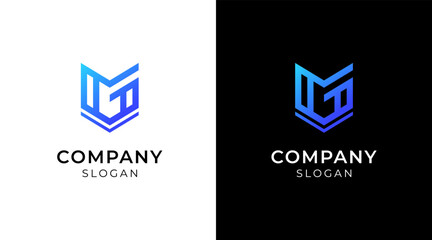 Monogram MG logo design. MG initial logo for esport or gaming concept design © mupppid