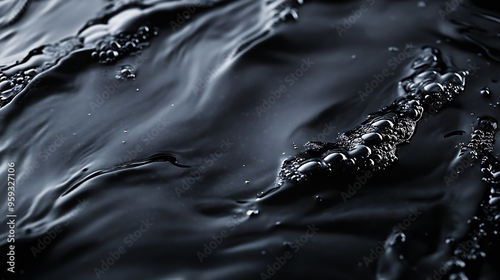 Poster black transparent clear calm water surface texture with ripples splashes abstract nature banner back