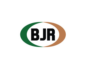 BJR logo design vector template. BJR