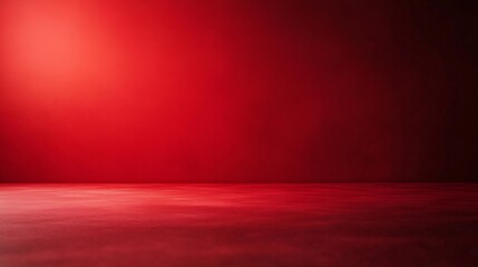 Red studio gradient background for product placement or website Copy Space horizontal composition : Generative AI
