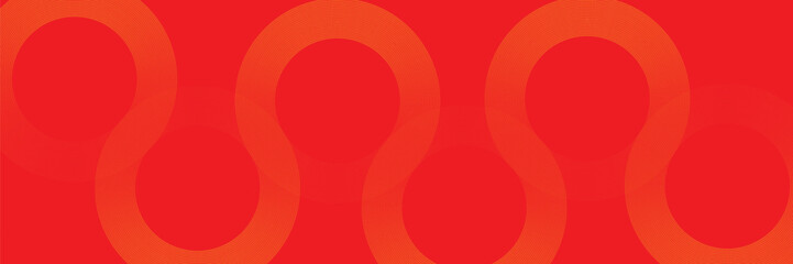 Glowing abstract orange geometric lines on red background. Modern shiny orange circle lines pattern. vektor