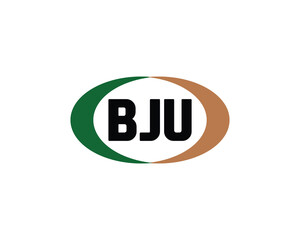 BJU Logo design vector template. BJU