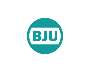 BJU Logo design vector template. BJU