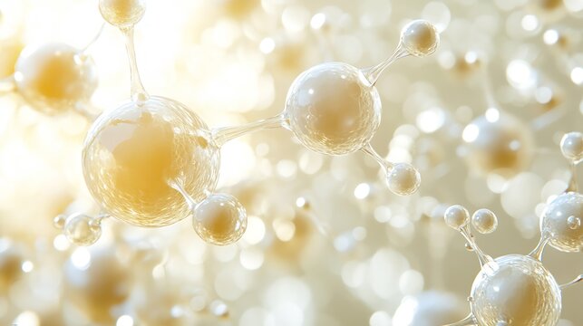 Cosmetic texture molecular ingredient moisturizer face skin care : Generative AI