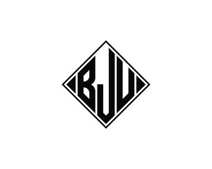 BJU Logo design vector template. BJU